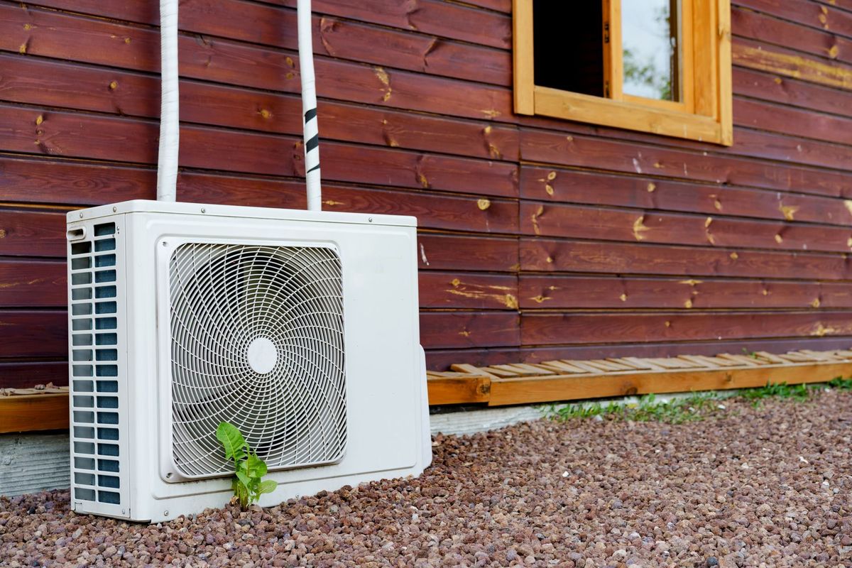 New AC/heat pump exterior unit installed